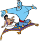 Aladdin, Genie, Abu, Carpet