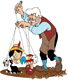 Gepetto, Pinocchio, Figaro