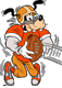 Goofy catching football