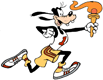 Goofy running with Olympic torch