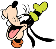 Goofy's smiling face