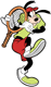 Goofy with a tennis racket