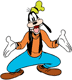 Goofy shrugging his shoulders