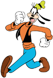 Goofy on a cheerful, brisk walk