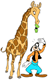 Goofy, giraffe