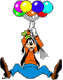 Floating away with balloons