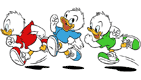 Huey, Dewey, Louie running