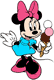 Minnie Mouse holding an ice cream cone