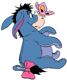 Eeyore with a butterfly on his nose