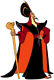 Jafar posing with his sceptre