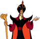 Jafar holding his sceptre