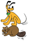 Pluto with a beaver