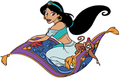 Jasmine and Abu on Carpet