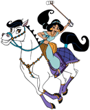 Princess Jasmine playing polo