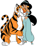Jasmine hugging Rajah