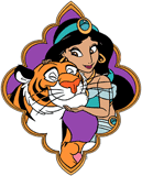 Jasmine petting Rajah