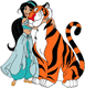 Jasmine hugging Rajah