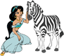 Jasmine petting a zebra