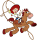 Jessie riding Bullseye