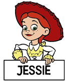 Jessie holding a sign with her name on it