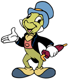 Jiminy Cricket smiling