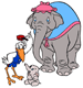 Mr. Stork, baby Dumbo, Jumbo