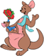 Roo giving Kanga a present