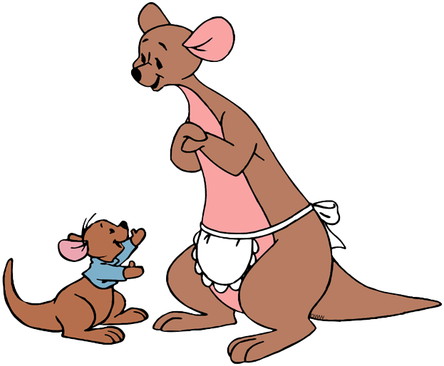 all-original. transparent images of Kanga and Roo from Disney's Winnie...