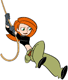 Kim Possible swinging from rope