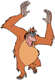 King Louie cheering