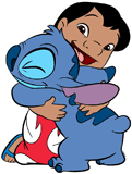 Lilo & Stitch hugging