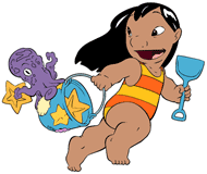 Lilo on the beach
