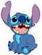 Stitch smiling