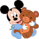Baby Mickey, teddy bear