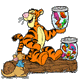 Tigger, Roo, butterflies in jars