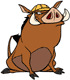 Pumbaa wearing hard hat