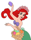 Ariel on an Easter egg hunt under the sea
