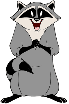 Meeko smiling happily