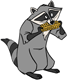 Meeko eating corn