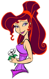 Meg holding a flower