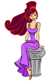 Meg sitting down