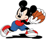 Mickey Mouse playing basketball