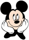 Mickey Mouse's pensive face