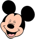 Mickey Mouse's laughing face