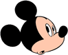 Mickey Mouse's worried face
