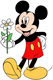 Mickey Mouse, flower