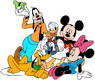 Mickey, friends