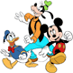 Mickey, Goofy, Donald