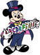 Magician Mickey Mouse doing a trick