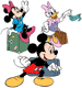 Mickey, Minnie, Daisy hitchhiking